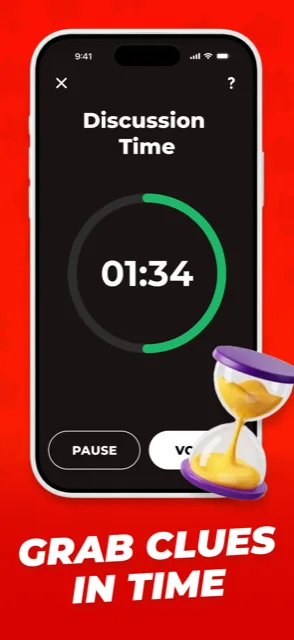 Imposter Game: Fake the Spy screenshot – discussion timer